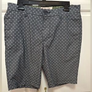 Original Penguin Gray White Pattern Flat Front Casual Shorts Men’s Size 32
